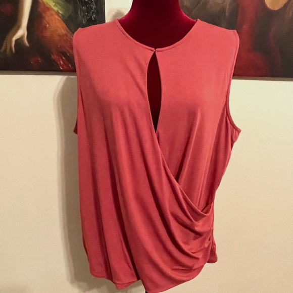 Ann Taylor Peep Hole Wrap Sleeveless Blouse - Picture 1 of 8